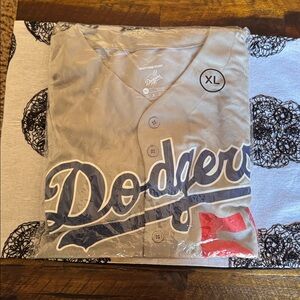 Dodgers Gray Button-Up Jersey Orel Hershiser